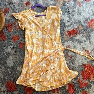 Billabong Yellow Floral Mini Dress